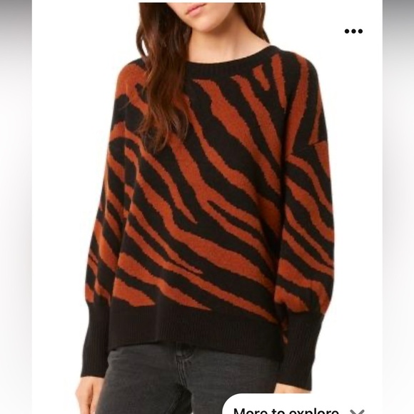 Excellent Condition French Connection Tiger Striped Sweater Size Small - Picture 1 of 3